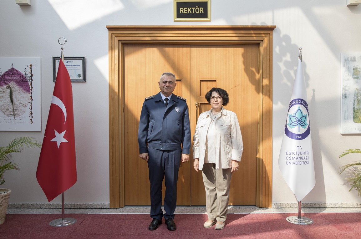 Muharip Hava Kuvveti ve Garnizon Komutanı Hv. Org. Erdoğan GÜR'den Rektörümüz Prof. Dr. Emine Gümüşsoy'a Hayırlı Olsun Ziyareti